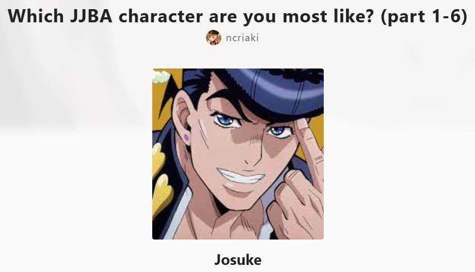 josuke character quiz